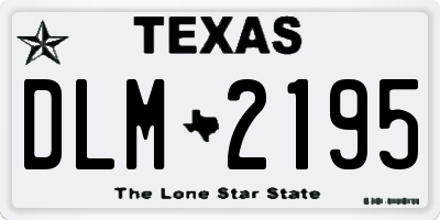 TX license plate DLM2195