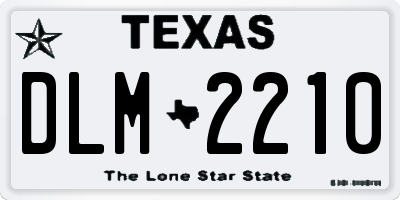 TX license plate DLM2210