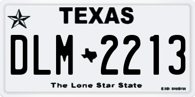 TX license plate DLM2213