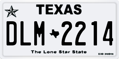 TX license plate DLM2214