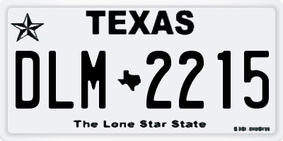 TX license plate DLM2215