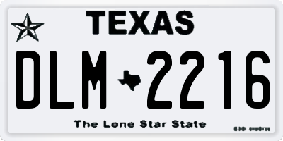 TX license plate DLM2216