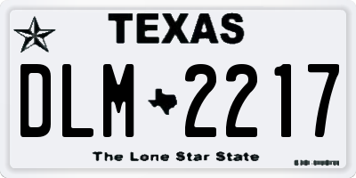 TX license plate DLM2217