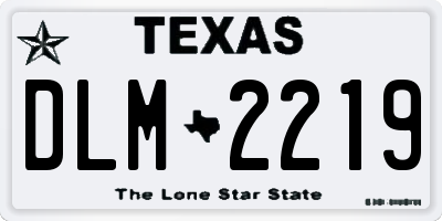 TX license plate DLM2219