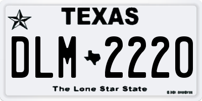 TX license plate DLM2220