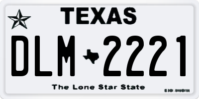 TX license plate DLM2221