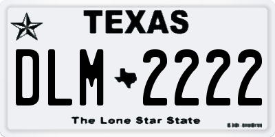 TX license plate DLM2222