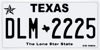TX license plate DLM2225