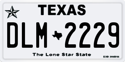 TX license plate DLM2229