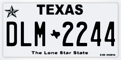 TX license plate DLM2244