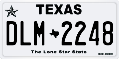 TX license plate DLM2248