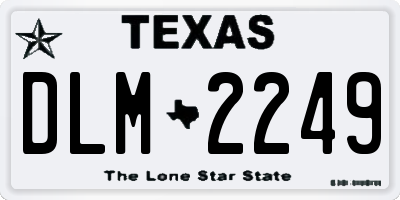 TX license plate DLM2249