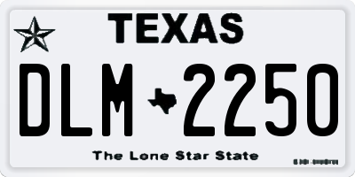 TX license plate DLM2250