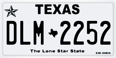 TX license plate DLM2252