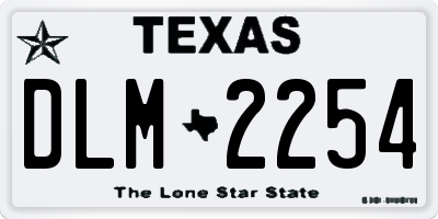 TX license plate DLM2254