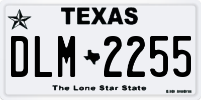 TX license plate DLM2255