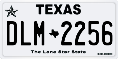 TX license plate DLM2256