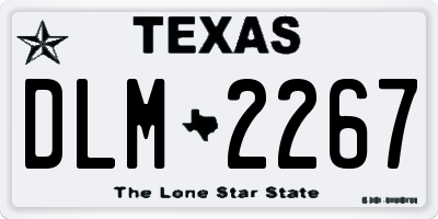 TX license plate DLM2267