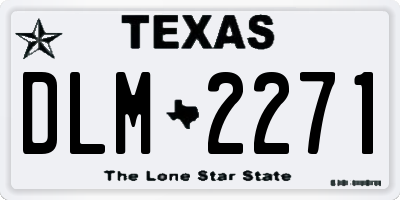 TX license plate DLM2271