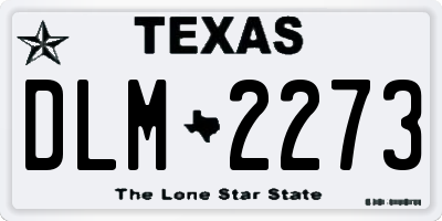 TX license plate DLM2273