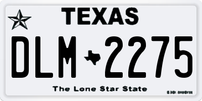 TX license plate DLM2275