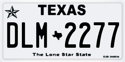 TX license plate DLM2277
