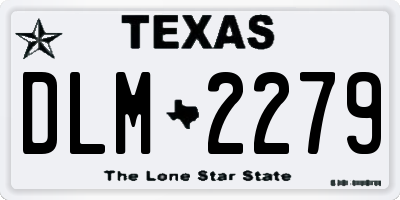TX license plate DLM2279