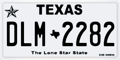 TX license plate DLM2282