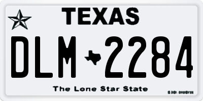 TX license plate DLM2284