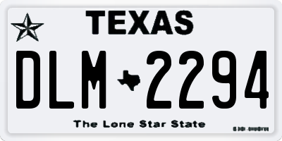 TX license plate DLM2294