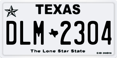 TX license plate DLM2304