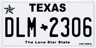 TX license plate DLM2306