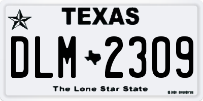 TX license plate DLM2309