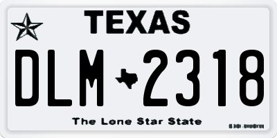 TX license plate DLM2318