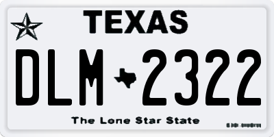 TX license plate DLM2322