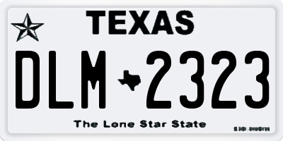 TX license plate DLM2323