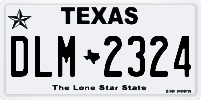 TX license plate DLM2324