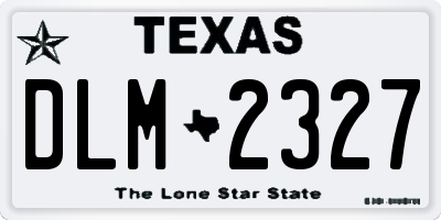 TX license plate DLM2327