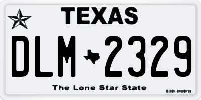 TX license plate DLM2329