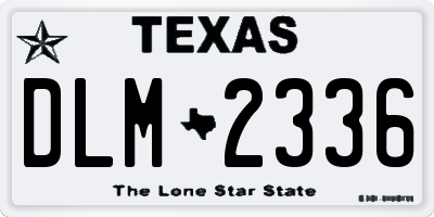 TX license plate DLM2336