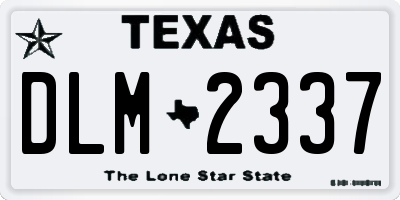 TX license plate DLM2337