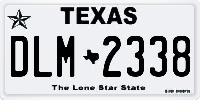 TX license plate DLM2338