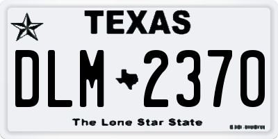 TX license plate DLM2370