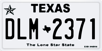 TX license plate DLM2371