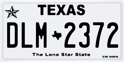 TX license plate DLM2372