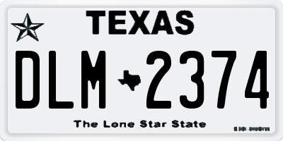 TX license plate DLM2374