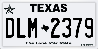 TX license plate DLM2379