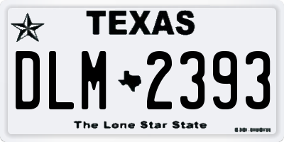 TX license plate DLM2393