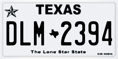 TX license plate DLM2394