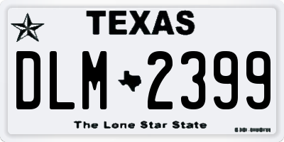 TX license plate DLM2399